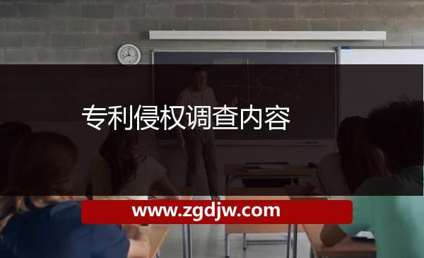 專利侵權調(diào)查內(nèi)容　 