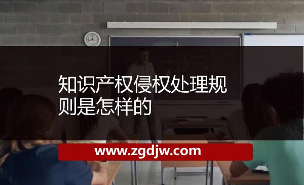 知識(shí)產(chǎn)權(quán)侵權(quán)處理規(guī)則是怎樣的